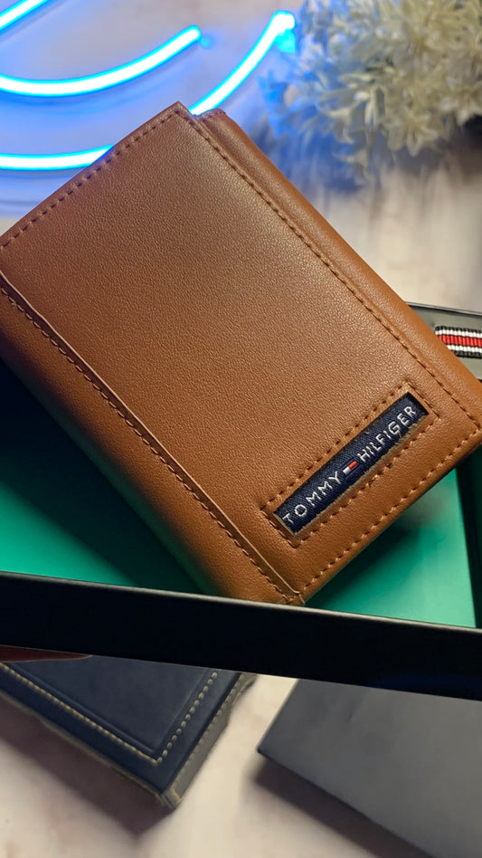 Tommy Hilfiger Trifold Wallet - Brown