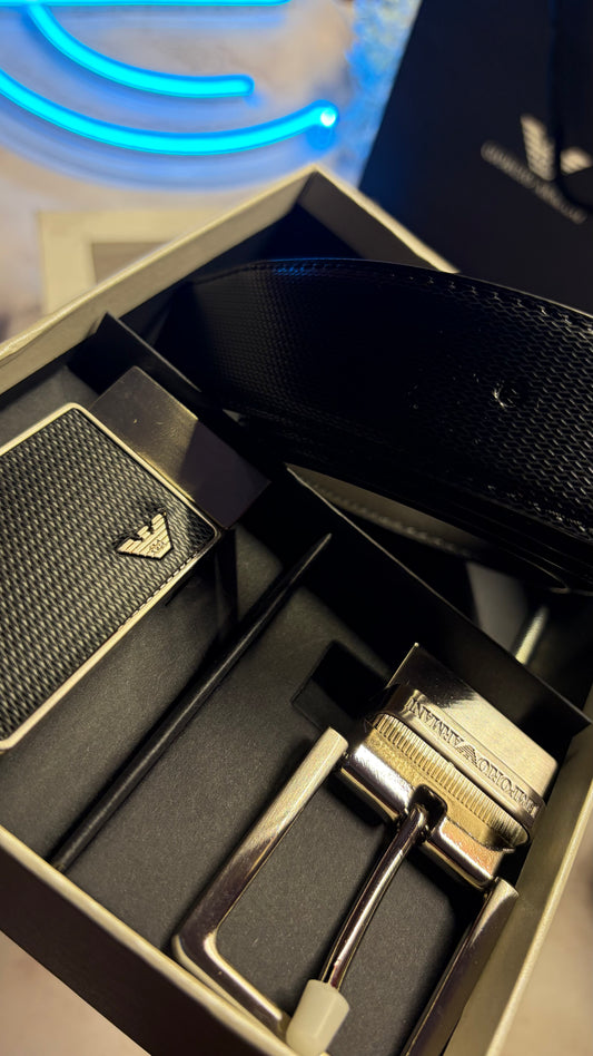 Emporio Armani Double Face Belt Set