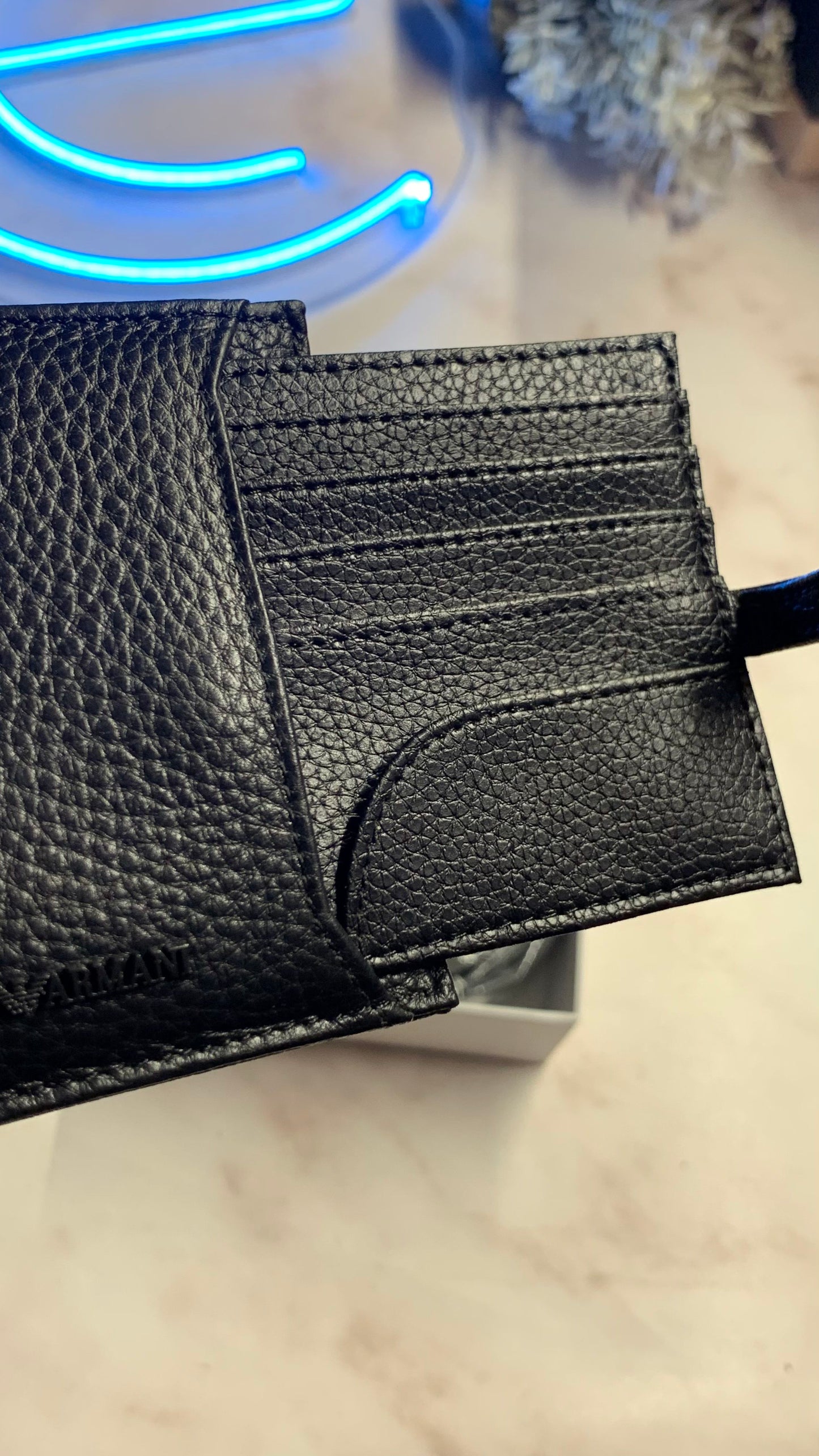 Emporio Armani Wallet, Cardholder & Double Face Belt Set