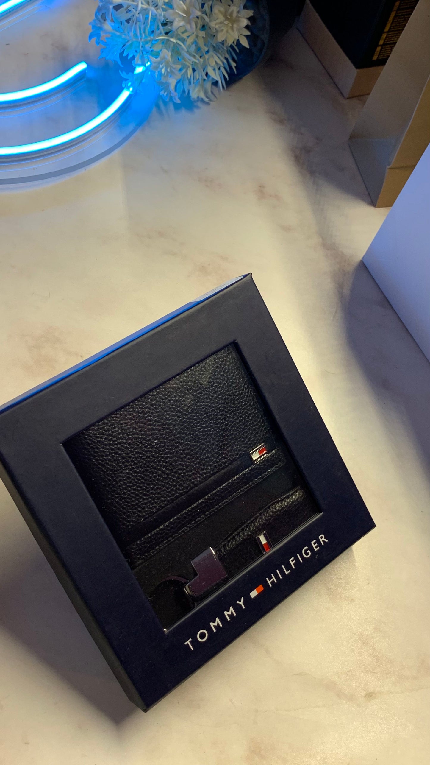 Tommy Hilfiger Wallet & Keychain Set - First Copy