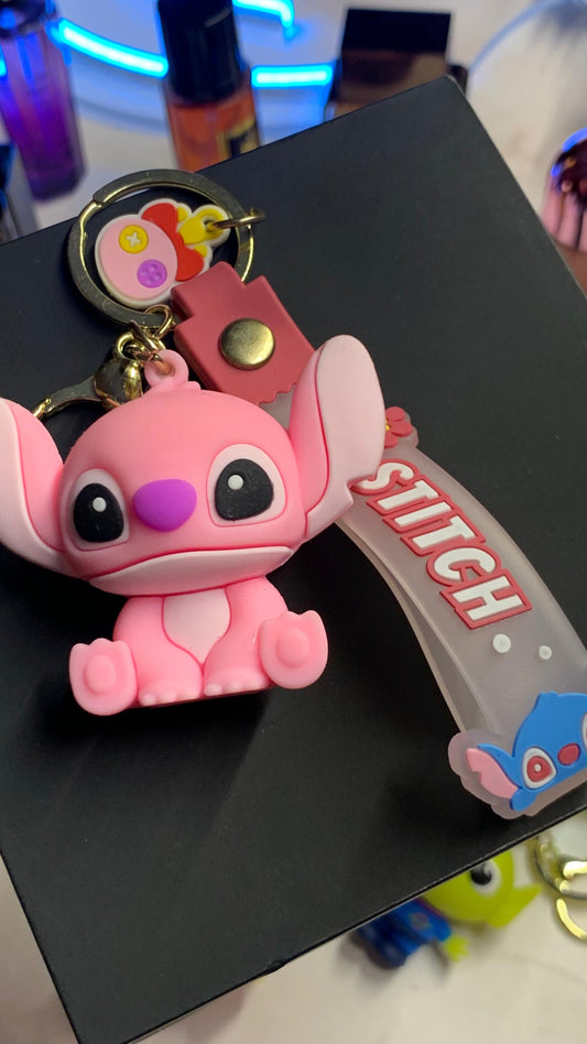 Stitch Pink Keychain