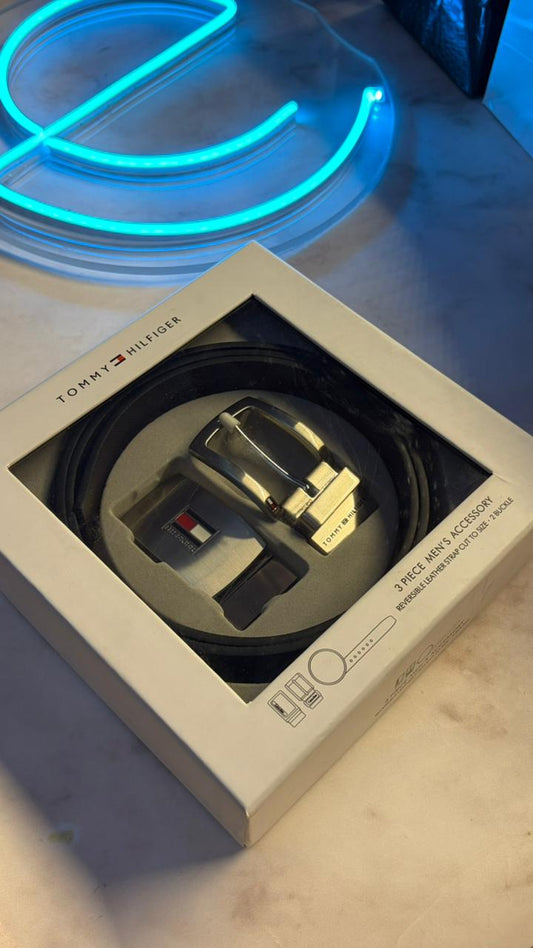 Tommy Hilfiger Double Face Belt Gift Set – 2 Buckles