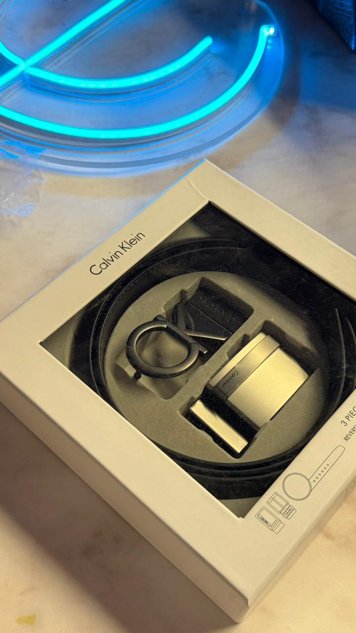 Calvin Klein Double Face Belt Gift Set – 2 Buckles