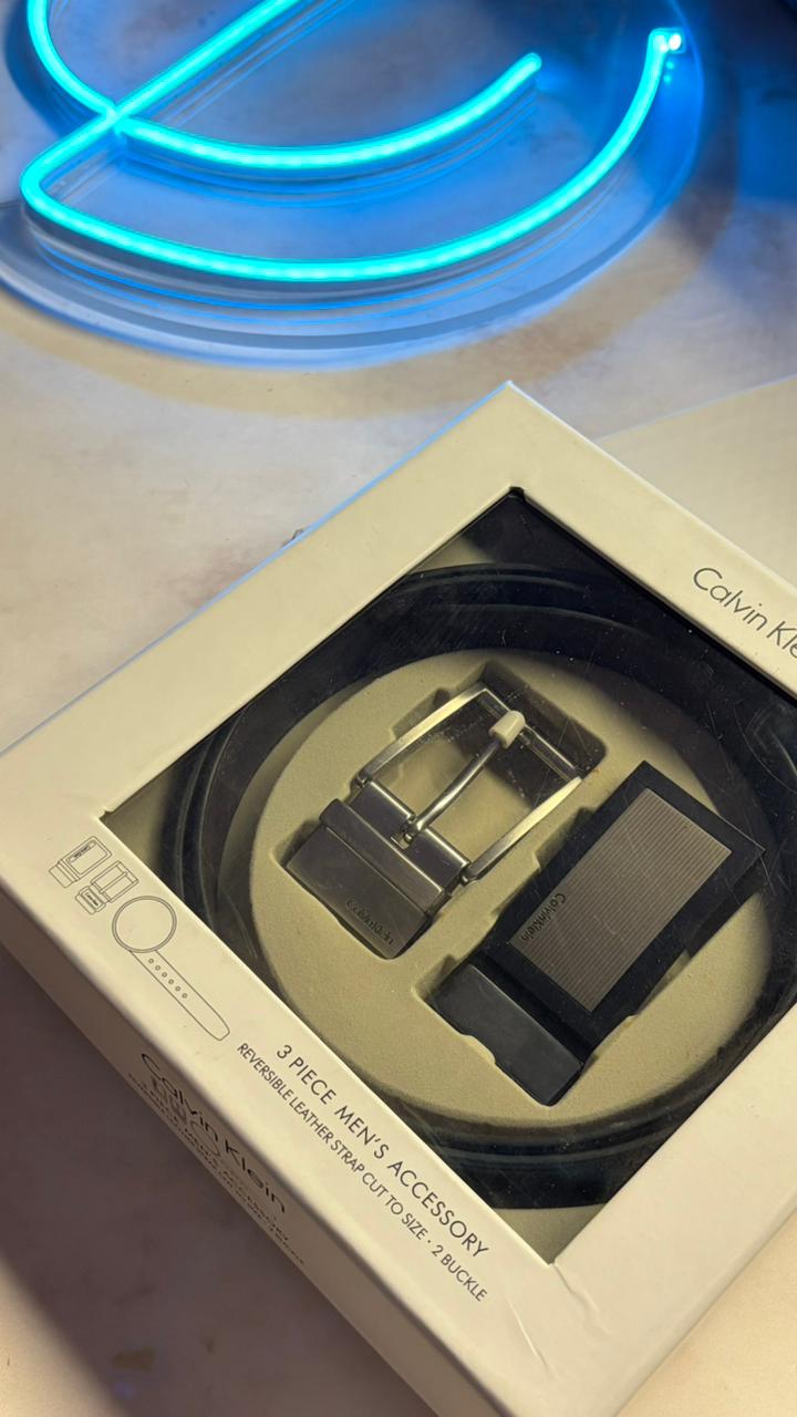 Calvin Klein Double Face Belt Gift Set – 2 Buckles