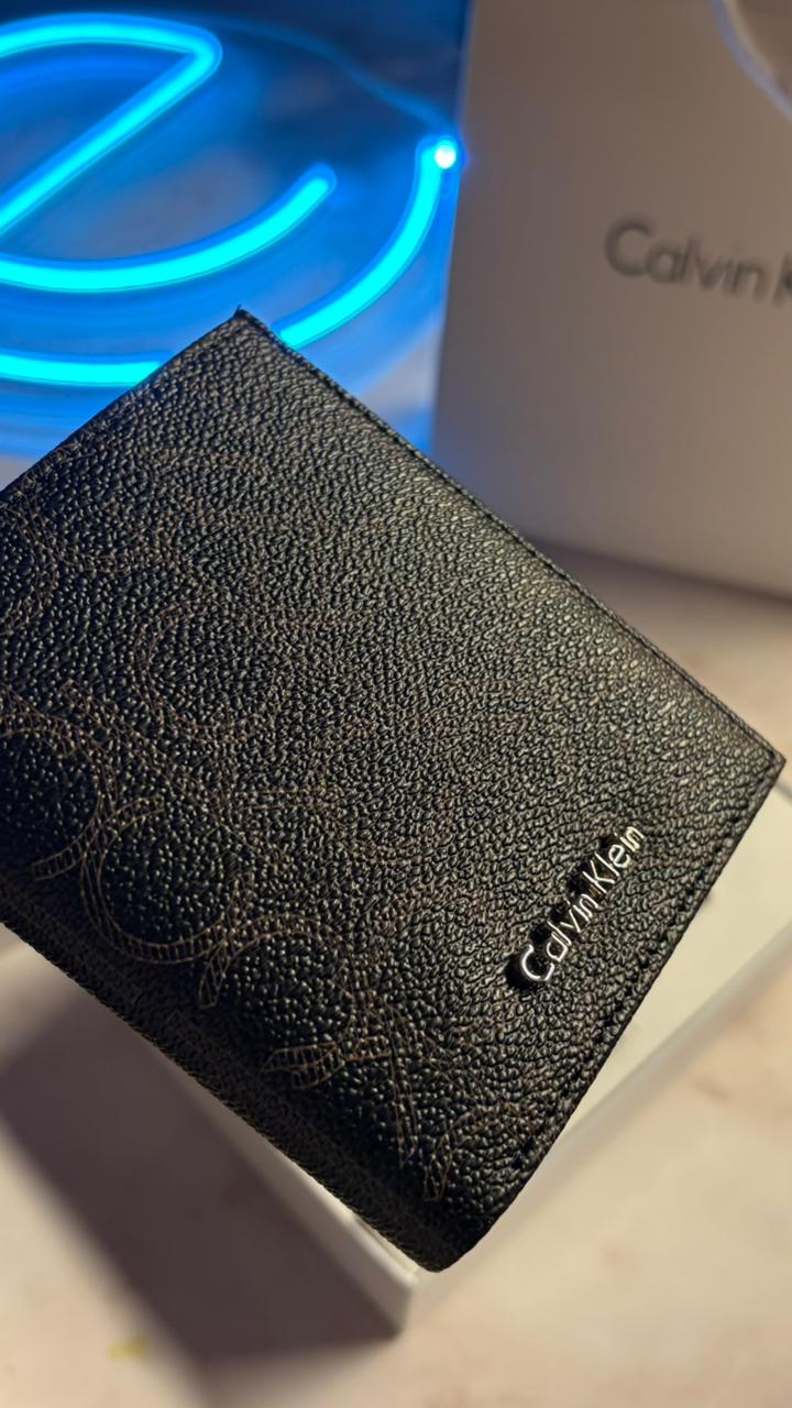 Calvin Klein Slim Bifold Wallet – Brown Monogram