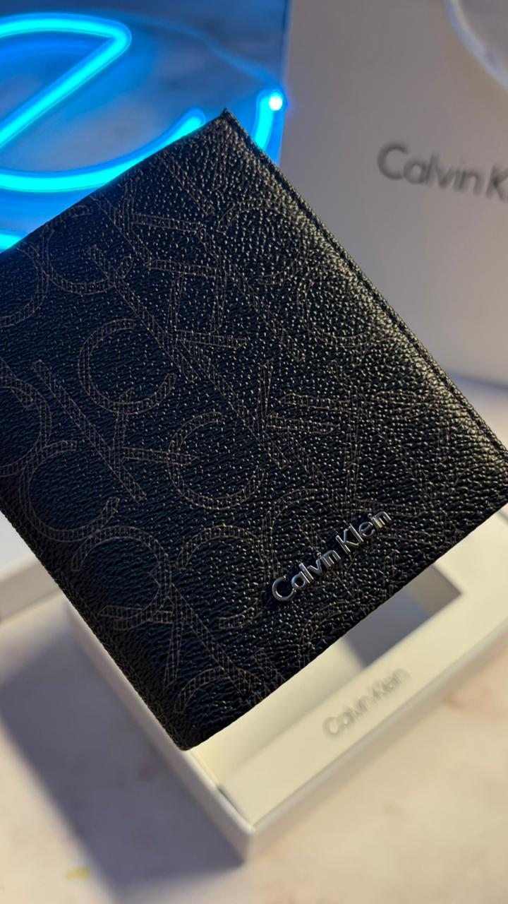 Calvin Klein Slim Bifold Wallet – Brown Monogram