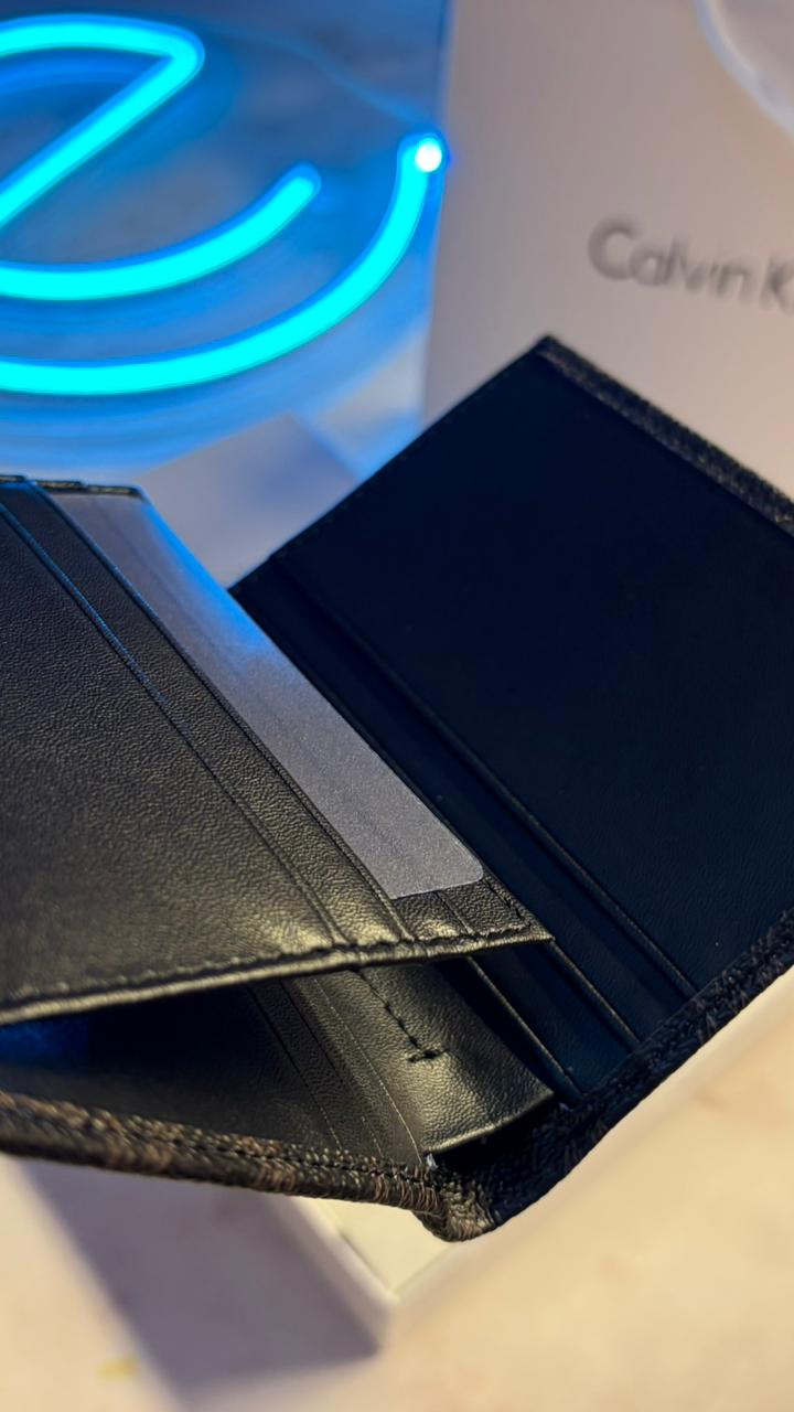 Calvin Klein Slim Bifold Wallet – Brown Monogram