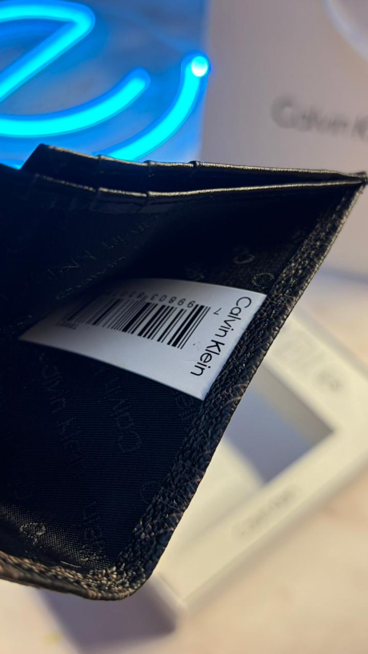 Calvin Klein Slim Bifold Wallet – Brown Monogram