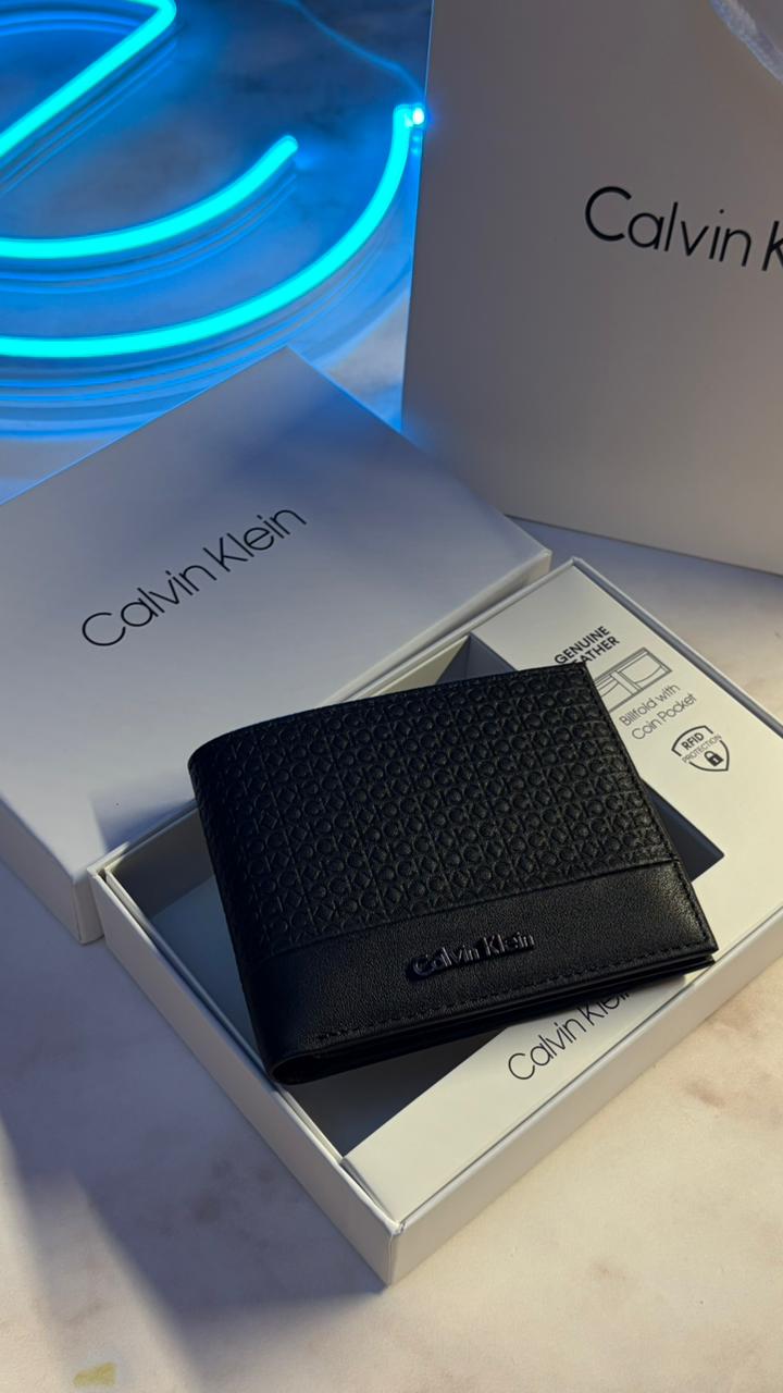 Calvin Klein Bifold Wallet – Black CK Monogram
