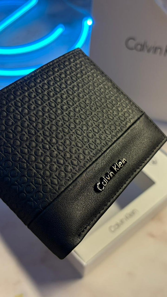 Calvin Klein Bifold Wallet – Black CK Monogram