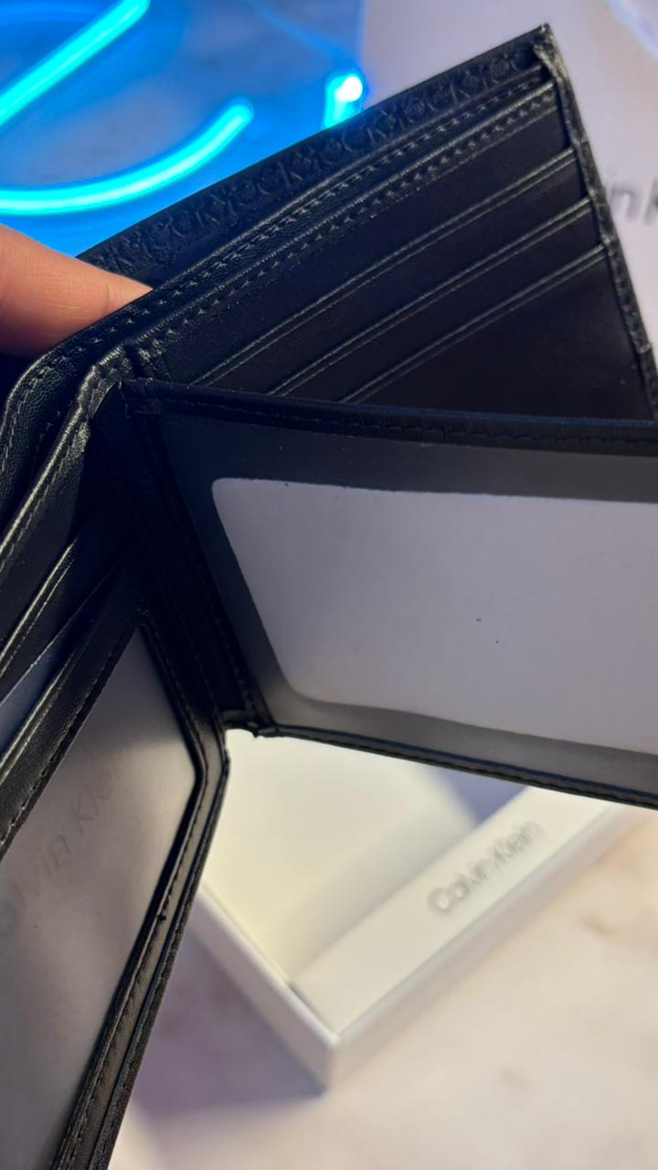 Calvin Klein Bifold Wallet – Black CK Monogram