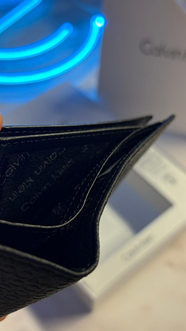 Calvin Klein Bifold Wallet – Black CK Monogram
