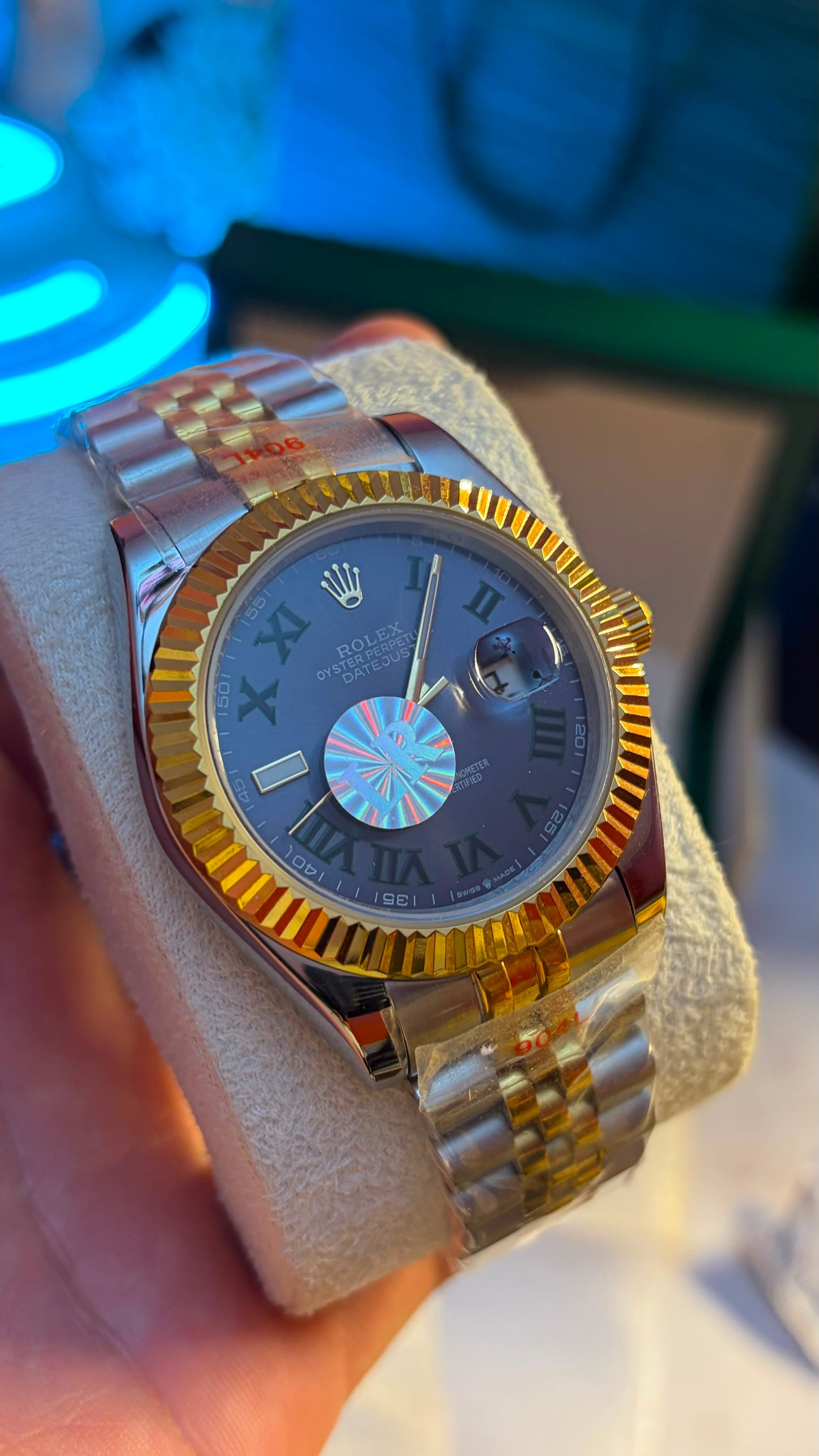 Rolex | Datejust - Two-Tone Yellow Gold Slate 'Wimbledon' Dial on Jubilee Bracelet