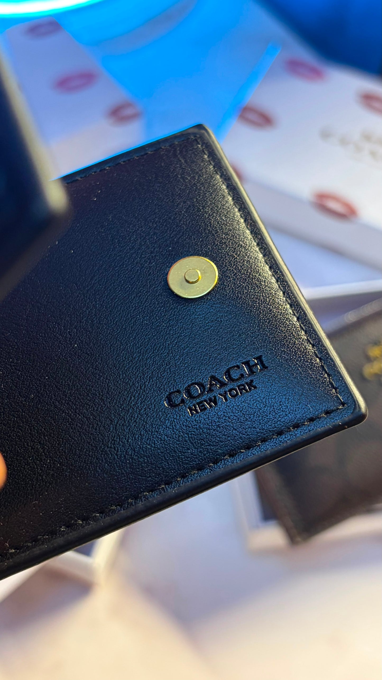 Coach Zip Card Case - Black