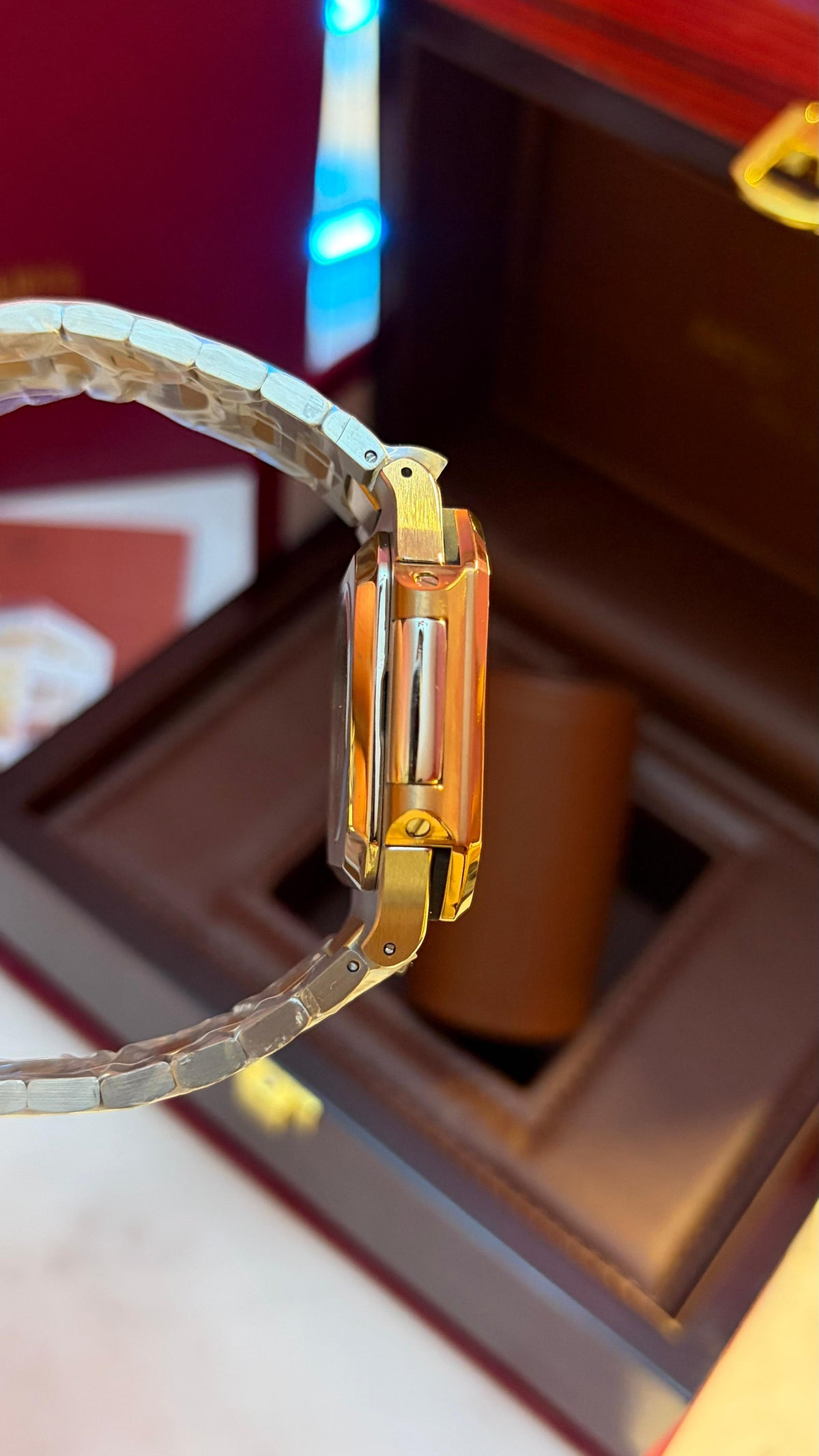 Patek Philippe Cubitus Steel Rose Gold Blue Dial