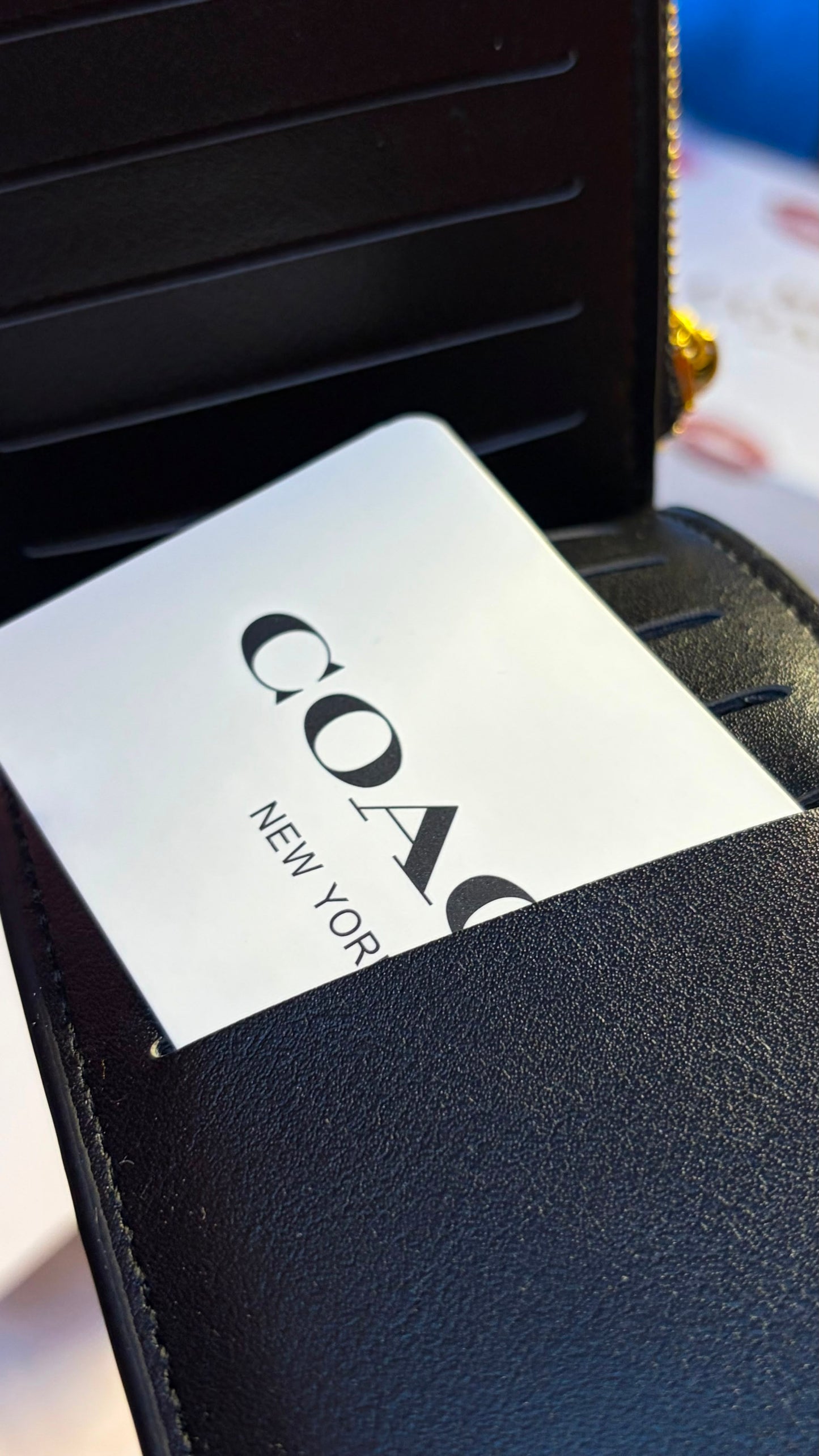 Coach Zip Card Case - Black