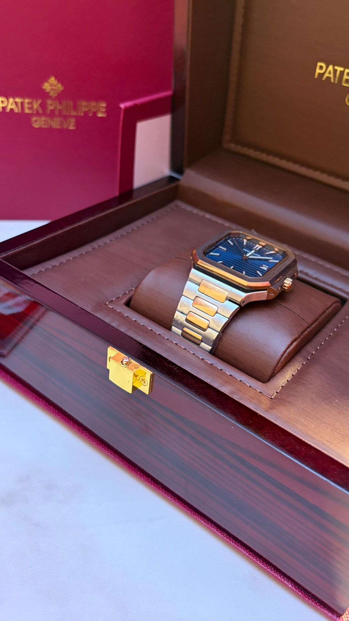 Patek Philippe Cubitus Steel Rose Gold Blue Dial