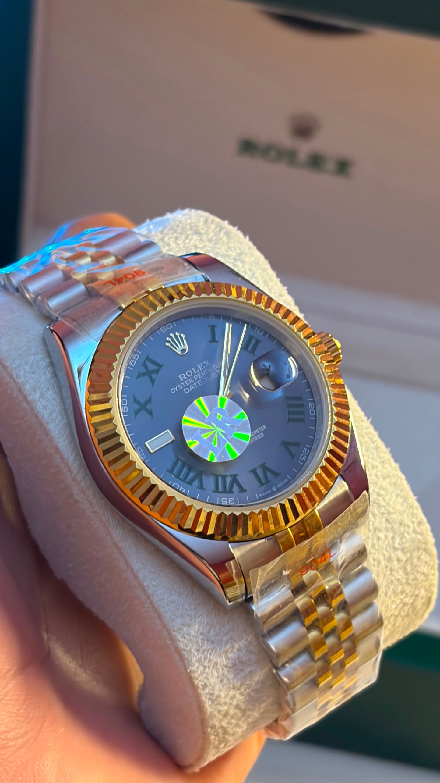 Rolex | Datejust - Two-Tone Yellow Gold Slate 'Wimbledon' Dial on Jubilee Bracelet
