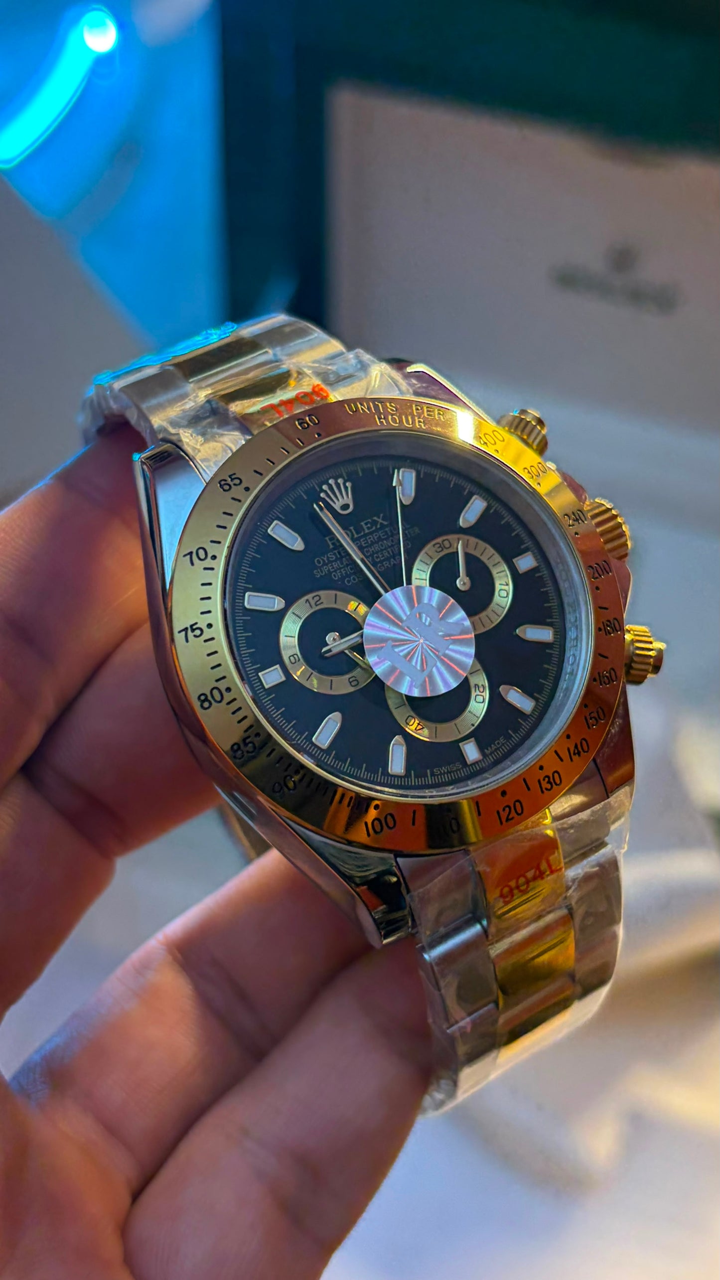 Rolex Daytona Two-Tone Oystersteel & Yellow Gold Black Dial