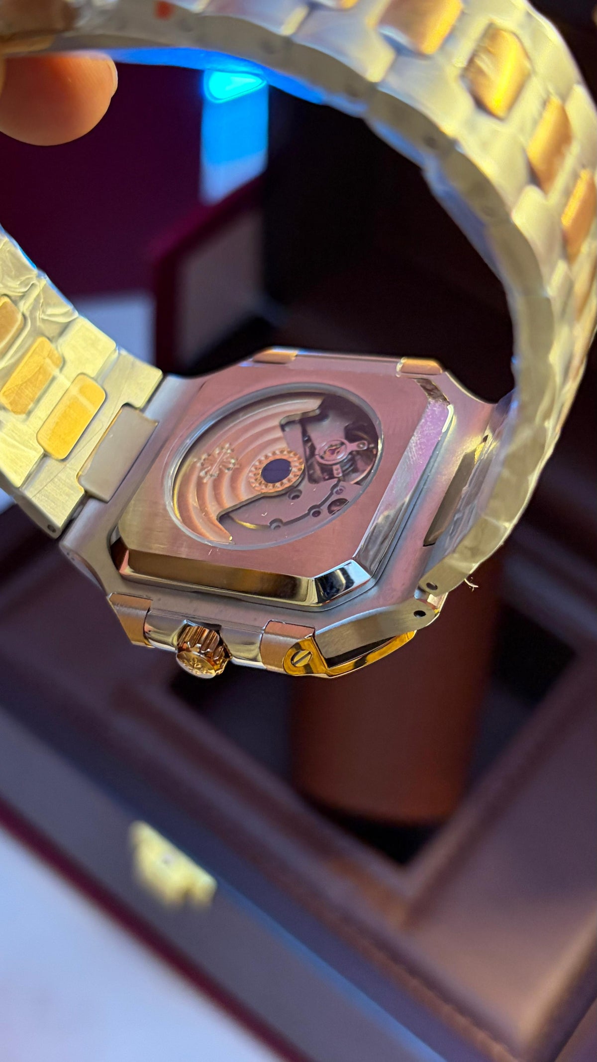 Patek Philippe Cubitus Steel Rose Gold Blue Dial