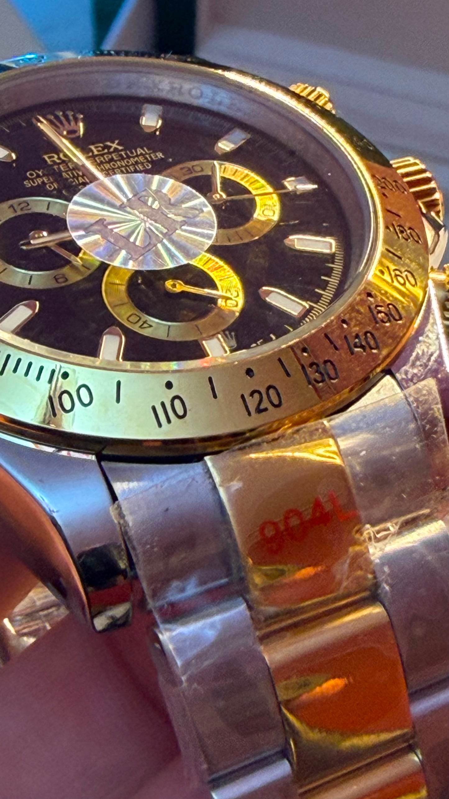 Rolex Daytona Two-Tone Oystersteel & Yellow Gold Black Dial