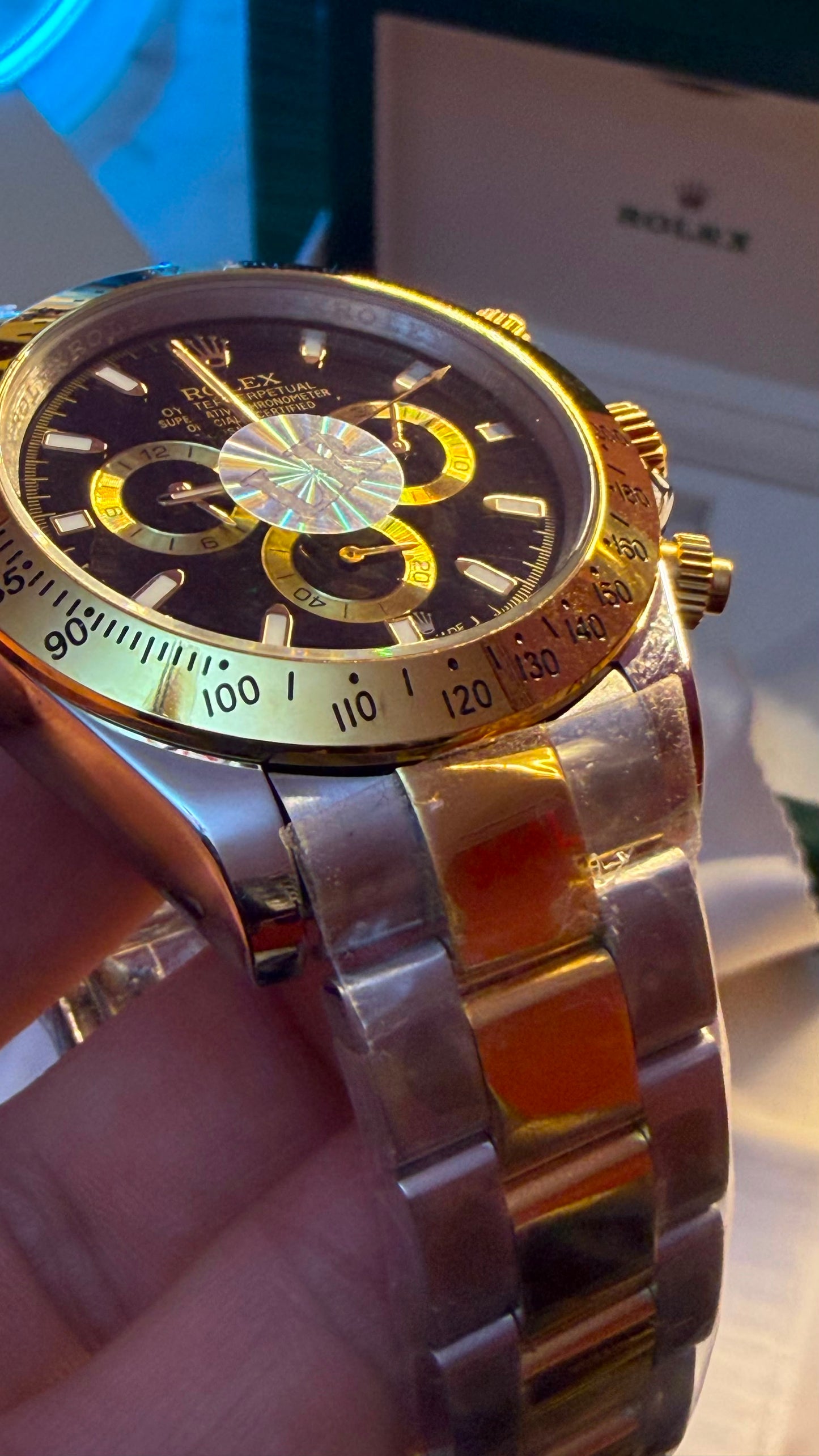 Rolex Daytona Two-Tone Oystersteel & Yellow Gold Black Dial