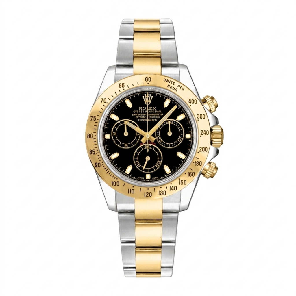 Rolex Daytona Two-Tone Oystersteel & Yellow Gold Black Dial