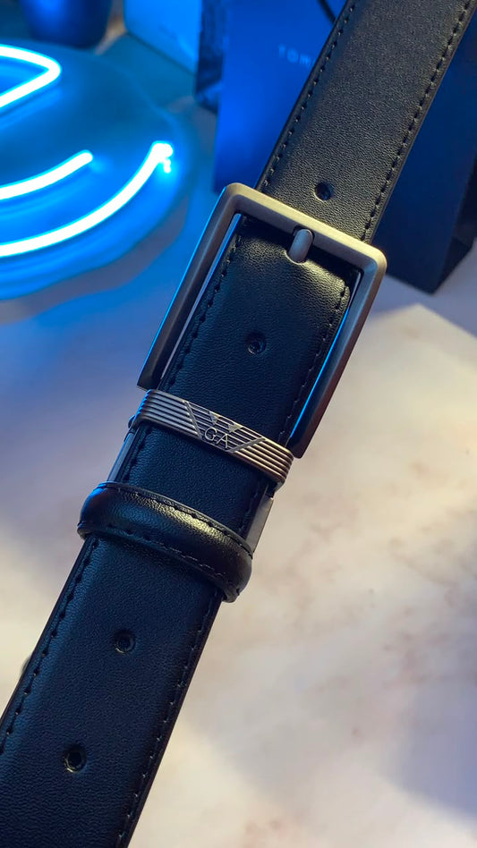 Emporio Armani leather belt - black & brown