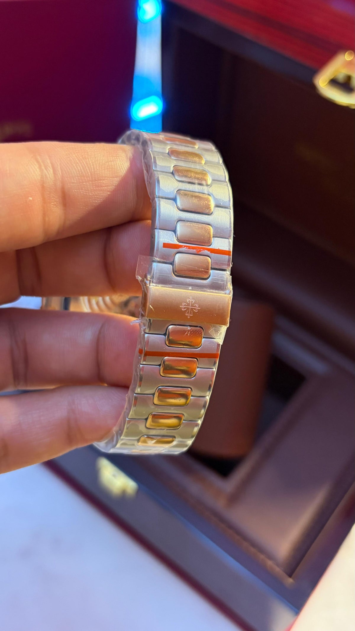 Patek Philippe Cubitus Steel Rose Gold Blue Dial