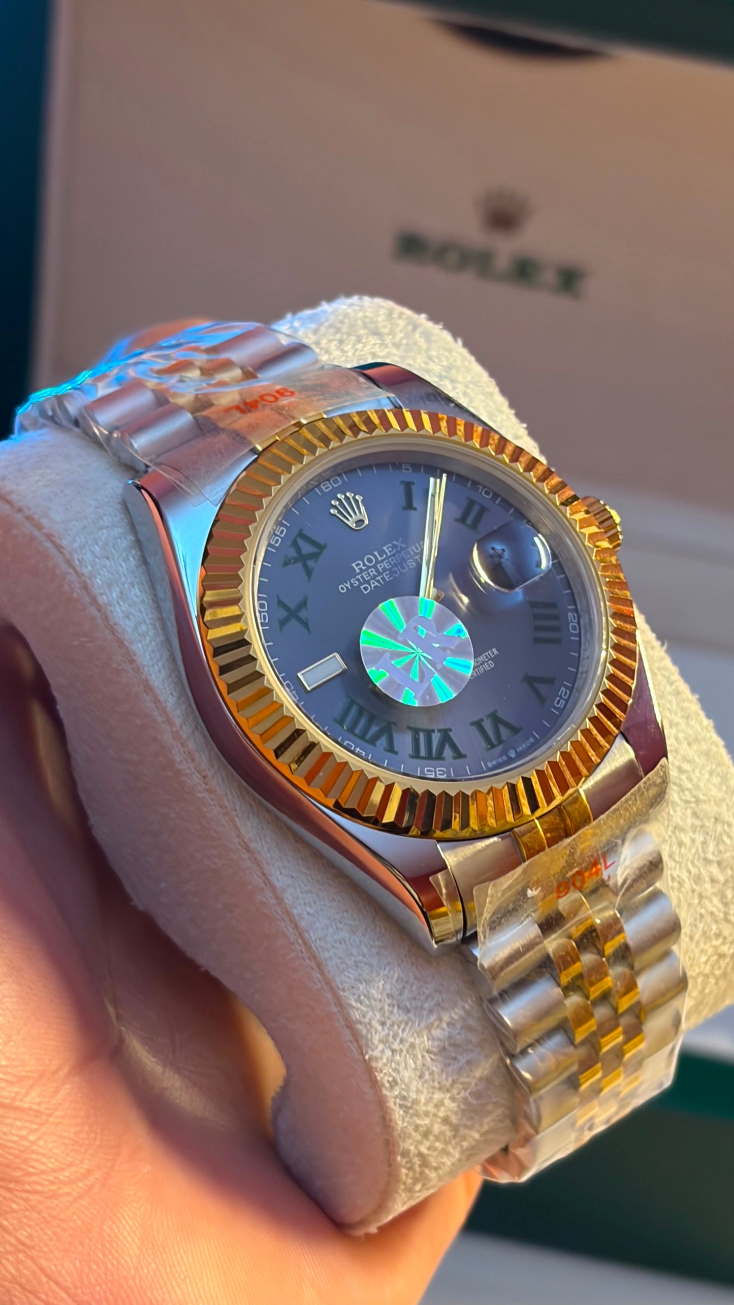 Rolex | Datejust - Two-Tone Yellow Gold Slate 'Wimbledon' Dial on Jubilee Bracelet