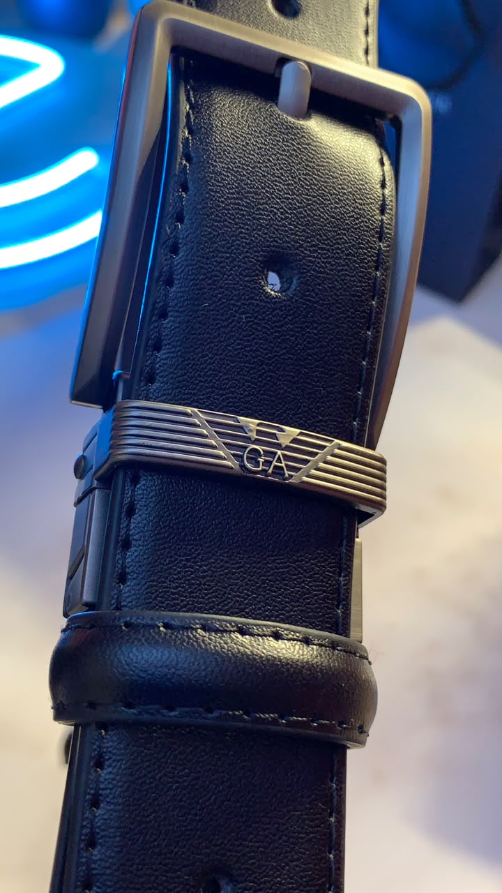 Emporio Armani leather belt - black & brown